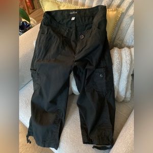 Nordstrom Caslon capri cargo pant black size 8